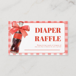 She Is Ready to Pop red Diaper Raffle Card 3.5x2
