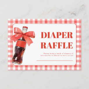 She Is Ready to Pop red Diaper Raffle Card 3.5x5