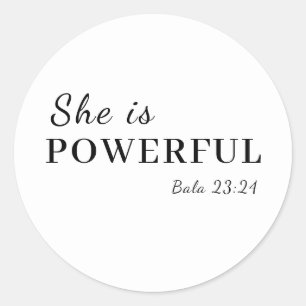 She is Strong Christian Faith Sticker