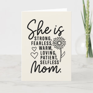 She Is Strong – Mother’s Day Card for Mom
