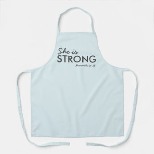 She is Strong Proverbs 31:25 Christian Faith Apron