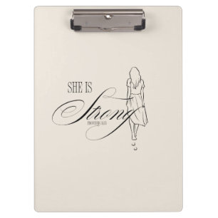 She is Strong Proverbs 31:25 Clipboard