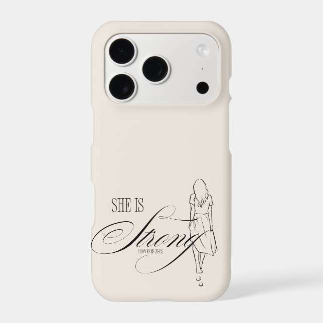 She is Strong Proverbs 31:25 Iphone Case (Back)