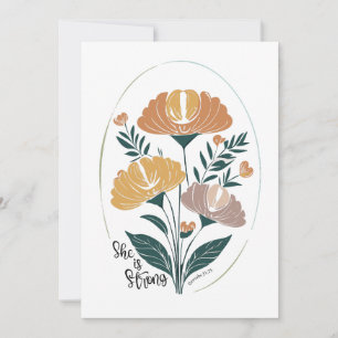 She is Strong Psalm Boho Christian Inspirational T Invitation