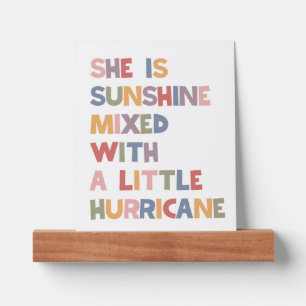 She Is Sunshine Mixed With A Little Hurricane Picture Ledge