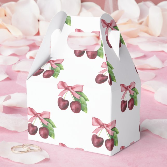 She is the cherry on top baby shower  favor boxes (Wedding)