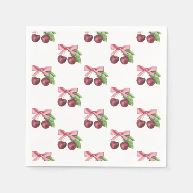 She is the cherry on top baby shower  napkins (Front)