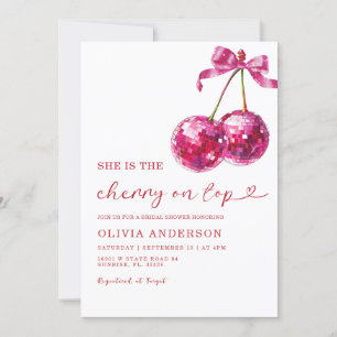 She is the Cherry on Top Bridal Shower Invitation