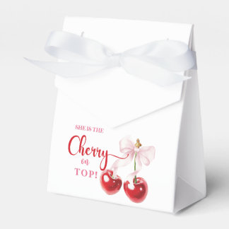 She is the Cherry Top Tent Favor Box with Ribbon
