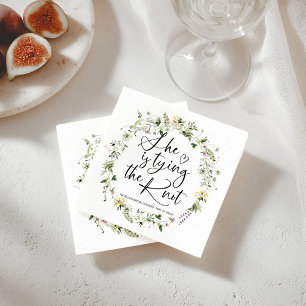 She Is tying The Knot Bridal Shower Napkins