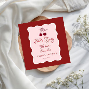 She is tying the knot Bridal Shower Napkins