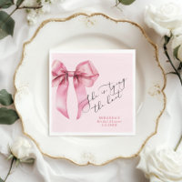 She is tying the knot Pink Bow Bridal Thank you