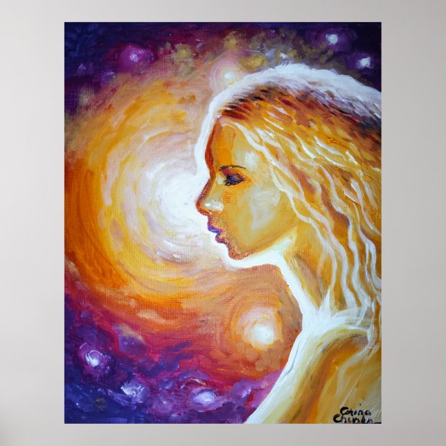 She is watching the stars poster (Front)