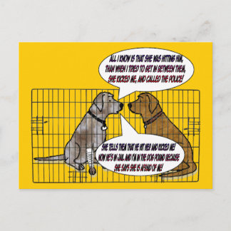 She Kicked The Dog Postcard