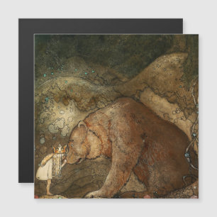 “She Kissed the Bear” by John Bauer Magnetic Invitation