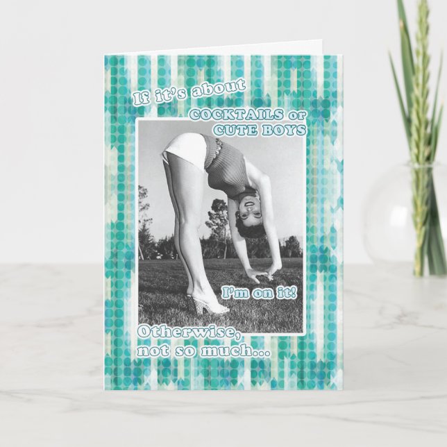 She knows wot's wot and is on it! birthday card (Front)