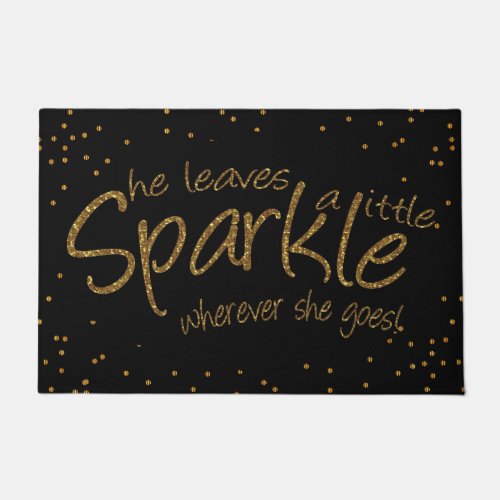 She Leaves a Little Sparkle Doormat