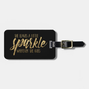She Leaves A Little Sparkle Luggage Tag