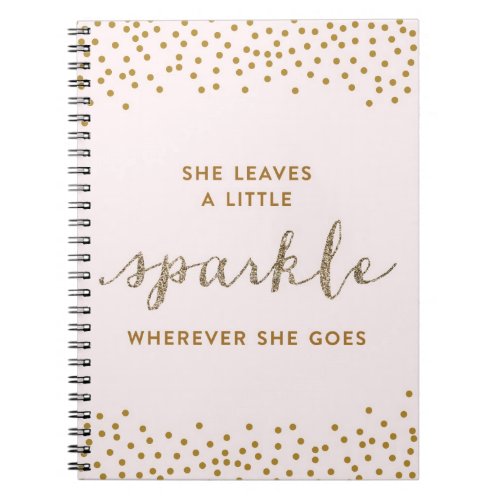 She Leaves a little Sparkle Notebook