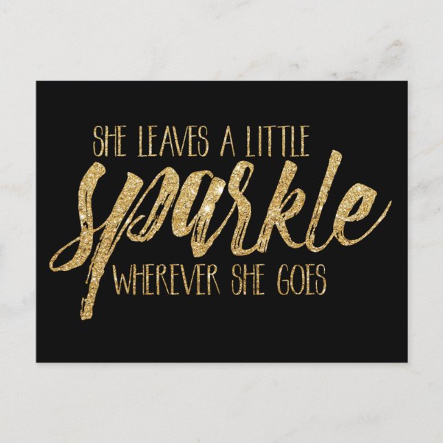 She Leaves A Little Sparkle Postcard (Front)