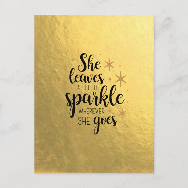 She Leaves A Little Sparkle Postcard (Front)