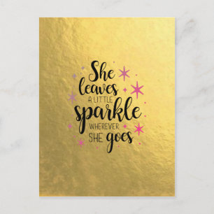 She Leaves A Little Sparkle Postcard