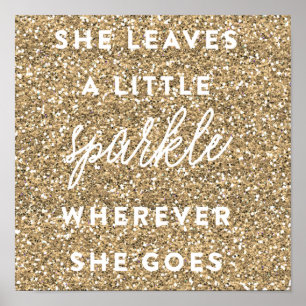 She Leaves a Little Sparkle - Premiumd Canvas Poster