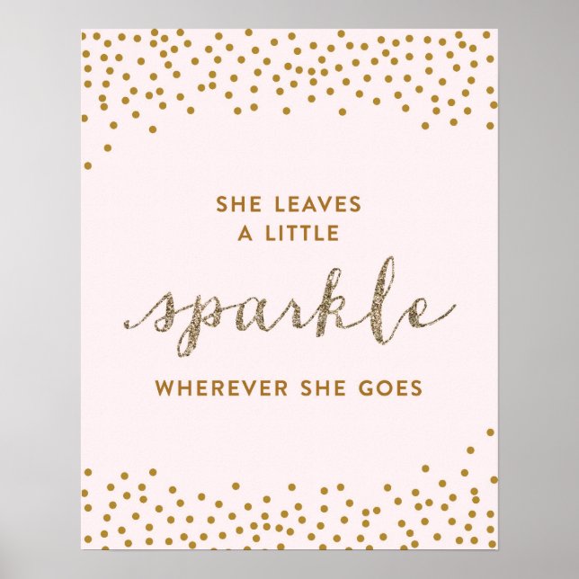 She Leaves a Little Sparkle - Premiumd Canvas Poster (Front)