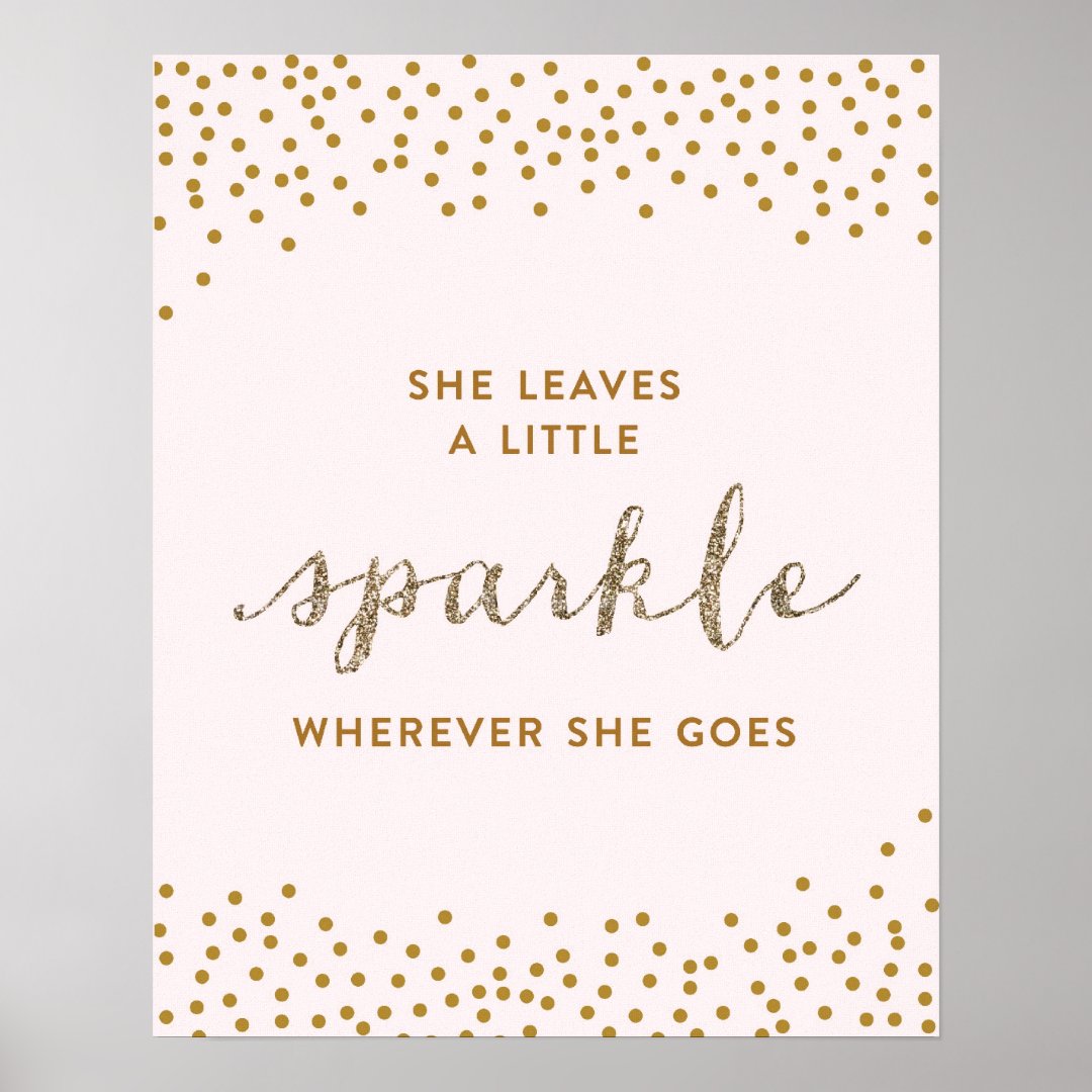 She Leaves a Little Sparkle - Premiumd Canvas Poster | Zazzle