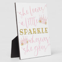 She Leaves a Little Sparkle Princess Room Sign 