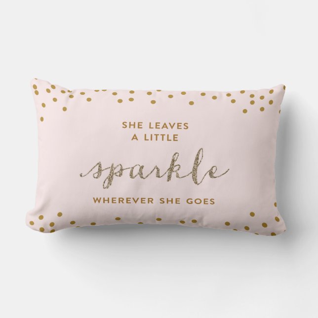 She Leaves a Little Sparkle™ Throw Pillow (Front)