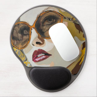 'She Likes Pina Coladas' Painting on a  Gel Mouse Pad