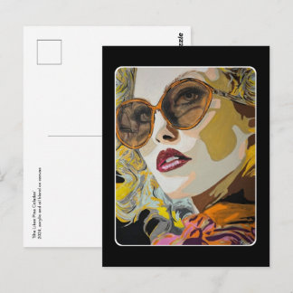 'She Likes Pina Coladas' Painting on a Postcard