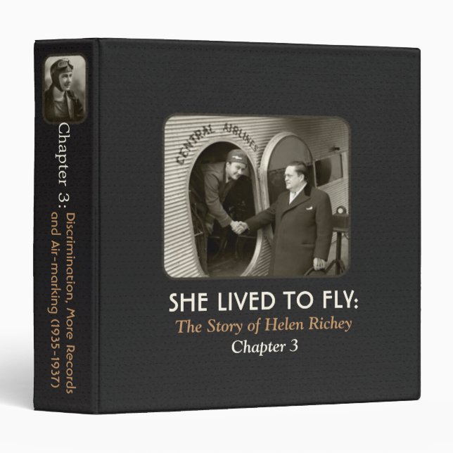 She Lived To Fly:Chapter 3 3 Ring Binder (Front/Spine)