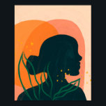 She Looks Beyond - Silhouette On Sunset Poster<br><div class="desc">- Made And Designed By Morgan Harper Nichols</div>