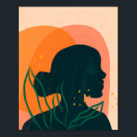 She Looks Beyond - Silhouette On Sunset Poster<br><div class="desc">- Made And Designed By Morgan Harper Nichols</div>