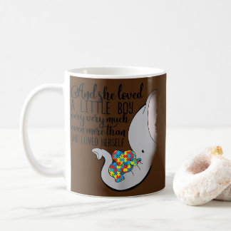 She Loved A Little Boy Very Much Autism Elephant Coffee Mug