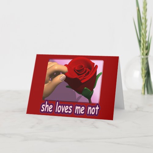 She Loves Me Not Holiday Card