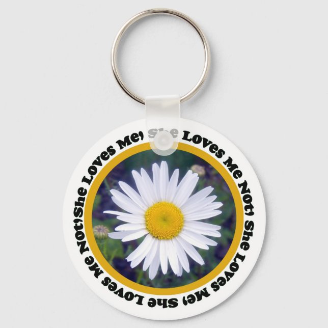 She Loves Me, She Loves Me Not Key Chain (Front)
