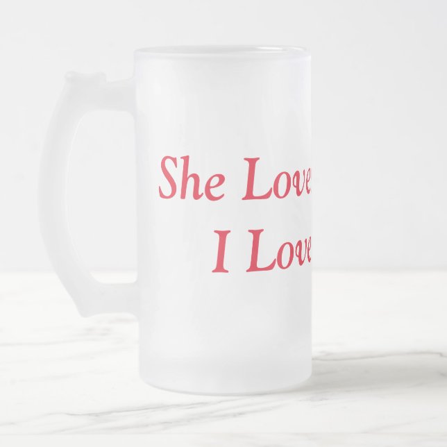 She Loves my Beard I Love her Butt Mug (Left)