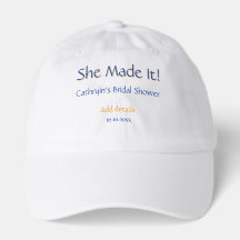 SHE MADE IT BRIDAL SHOWER BLUE ORANGE STYLISH TREN
