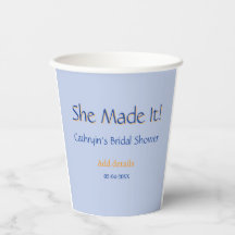SHE MADE IT BRIDAL SHOWER BLUE ORANGE STYLISH TREN