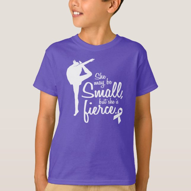 She may be small, but she is Fierce- Purple T-Shirt (Front)