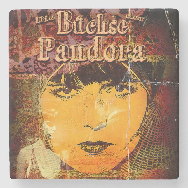 She opened the box stone coaster (Front)