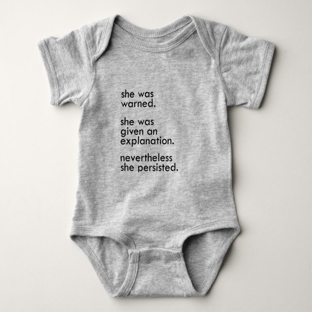 she persisted baby bodysuit (Front)