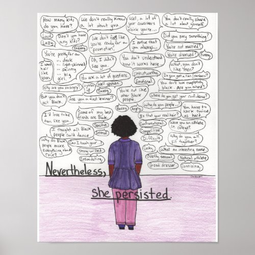 She Persisted Black 11x14 Poster