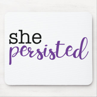 She Persisted (black/purple) Mouse Pad