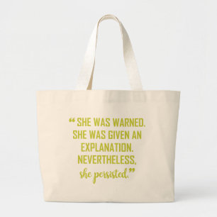 SHE PERSISTED! LARGE TOTE BAG
