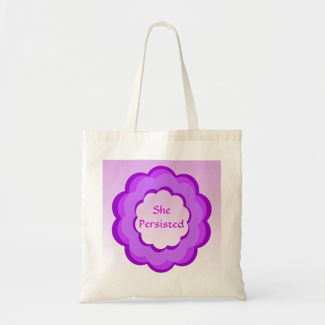 She Persisted Pink and Purple Budget Tote