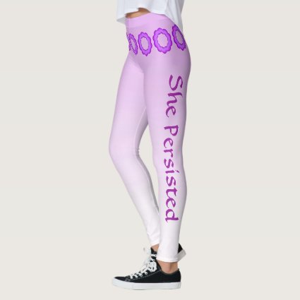 She Persisted Pink and Purple Leggings
